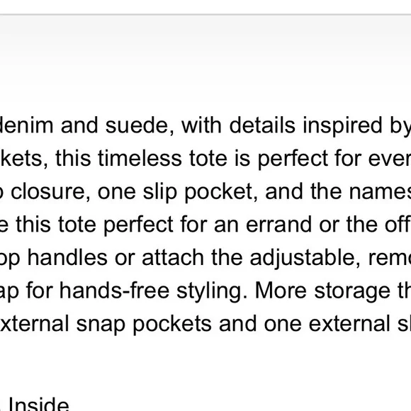 Marc Jacobs Suede Denim Medium Tote - Picture 7 of 10